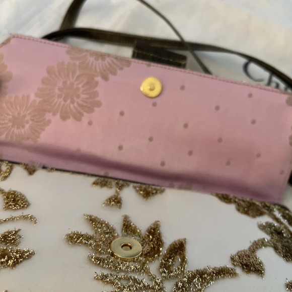 Vintage Christian Dior 2003 Limited Edition Brocade Gold Clutch Handbag Bag Silk - Picture 7 of 7